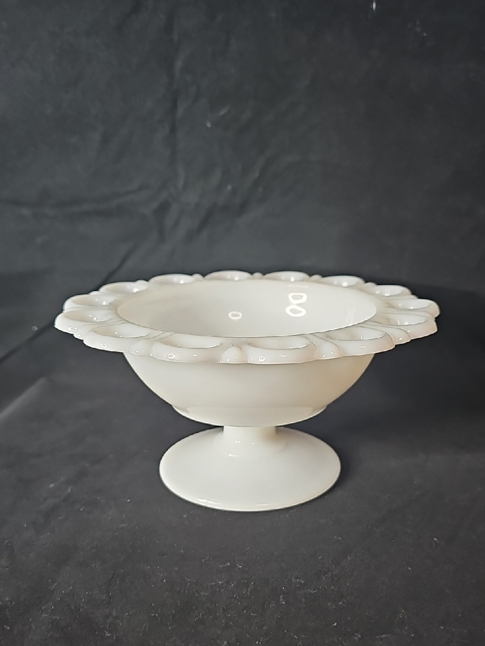 Vintage White Milk Glass Compote Dish - Picture 1 of 5